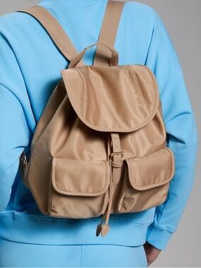 Year of Ours Nylon Backpack in Taupe